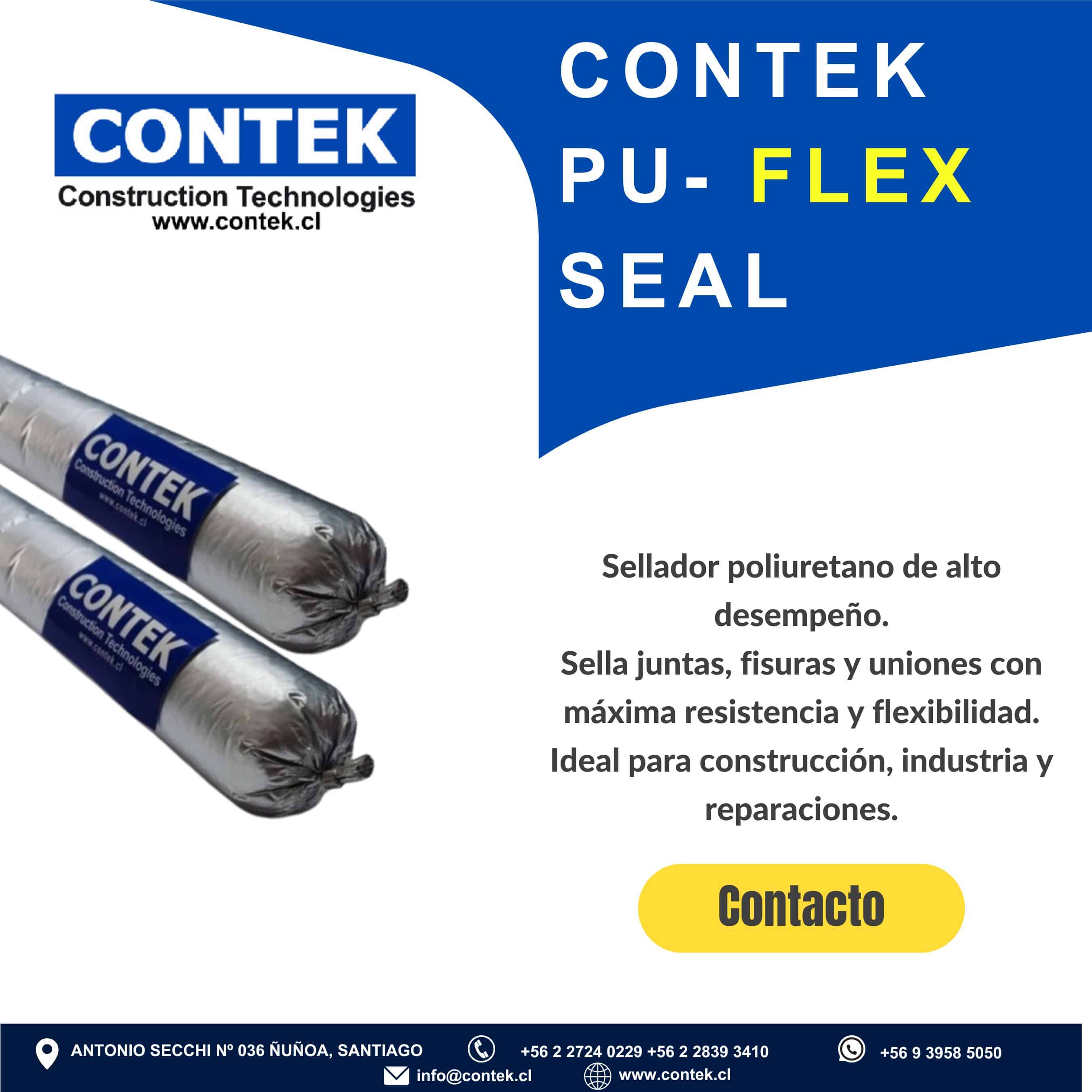 ONTEK FLEX PU-SEAL - Sellador de juntas - Masilla elástica - Sello poliuretano - Sellador de pavimento - Sellante para juntas de pavimento – CONTEK